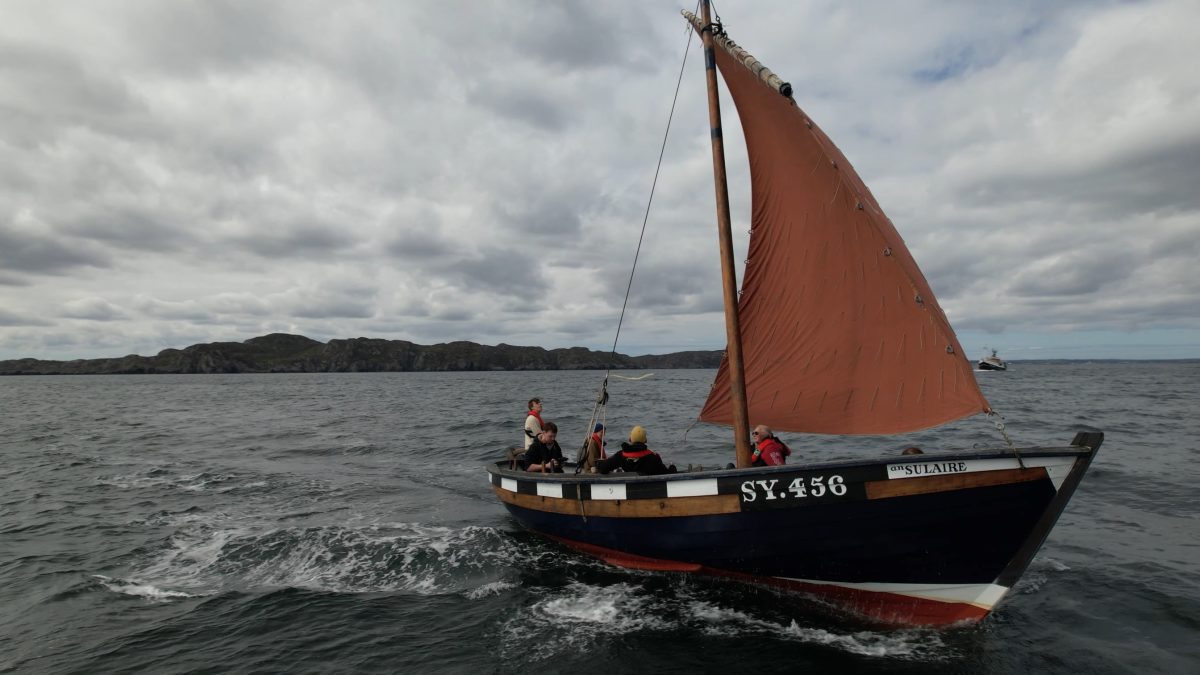 An Sulaire under sail during a sail day with Falmadair (Image Credit: David Skelly).